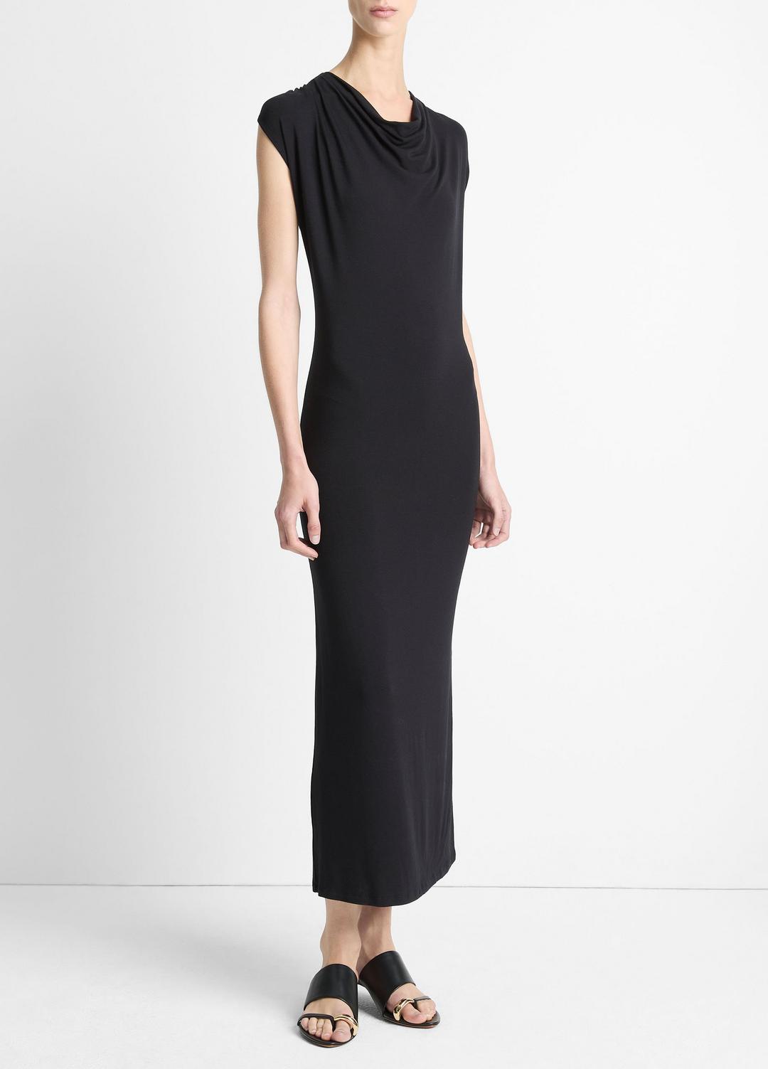 Jersey Draped Cowl-Neck Dress in Dresses & Skirts | VINCE Sale