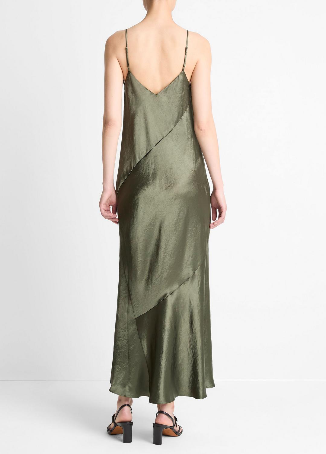 Paneled Satin Bias Slip Dress in Dresses & Skirts | VINCE Sale