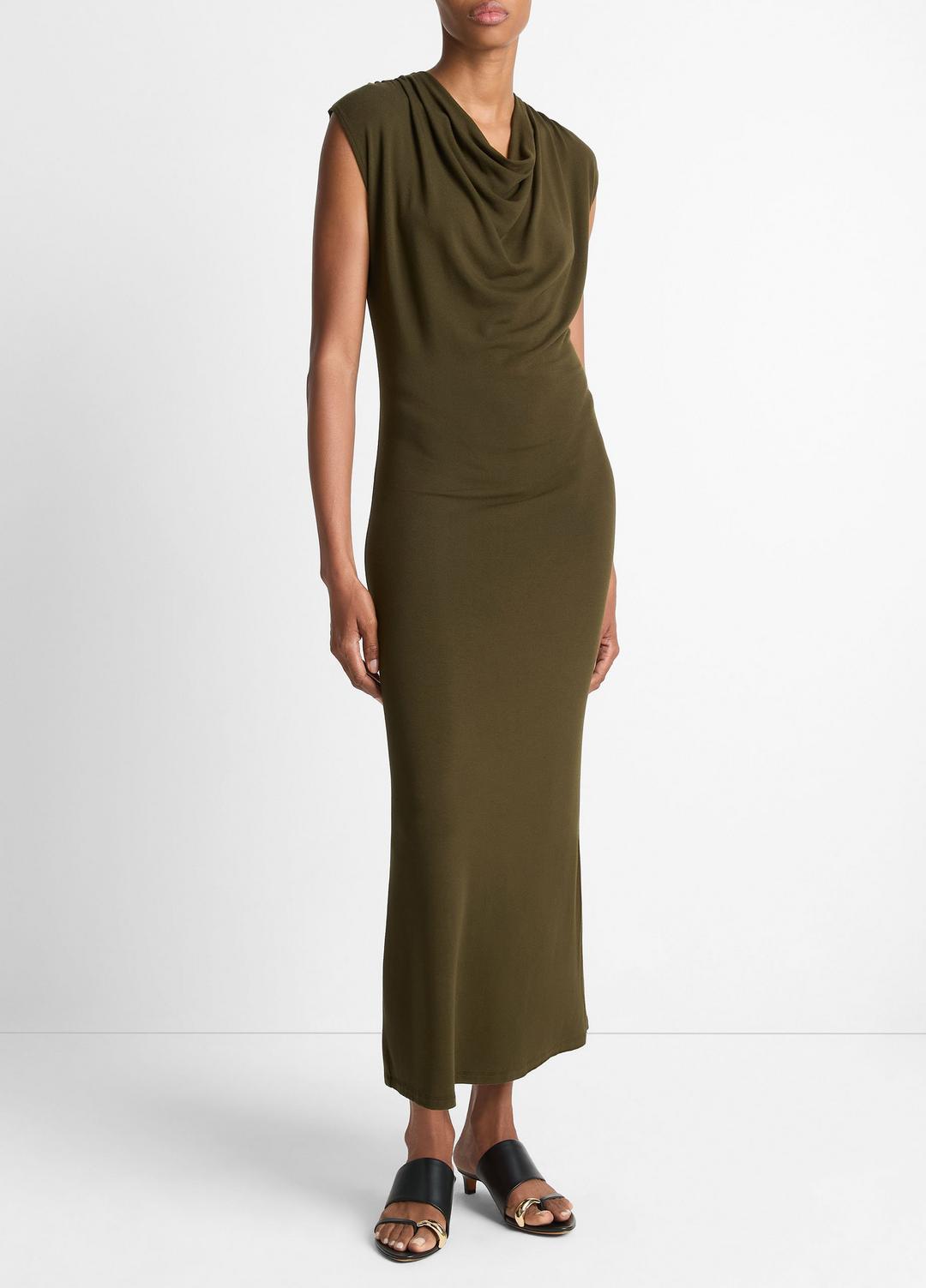 Jersey Draped Cowl-Neck Dress in Dresses & Skirts | VINCE Sale