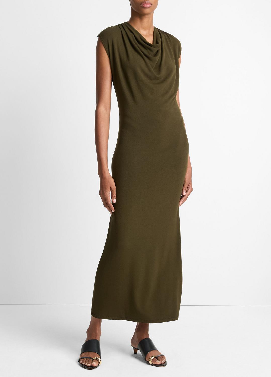 Jersey Draped Cowl-Neck Dress in Dresses & Skirts | VINCE Sale