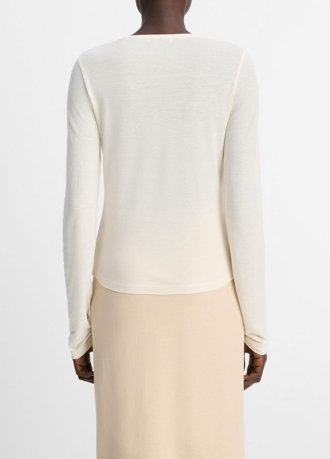 Cotton Crepe Jersey Cardigan in Shirts & Tees | VINCE Sale
