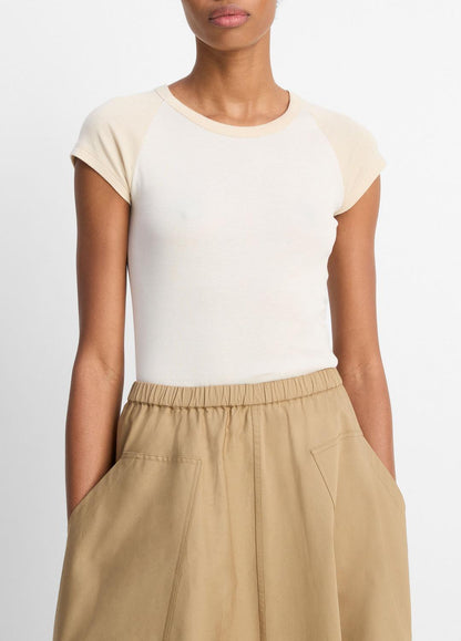 Colorblock Pima Cotton Raglan T-Shirt in Shirts & Tees | VINCE Sale