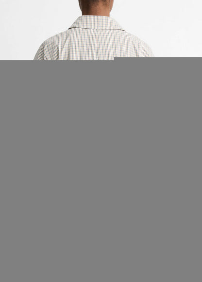 Gardener's Check Cotton Oversized Bomber Jacket in Jackets & Outerwear | VINCE Sale