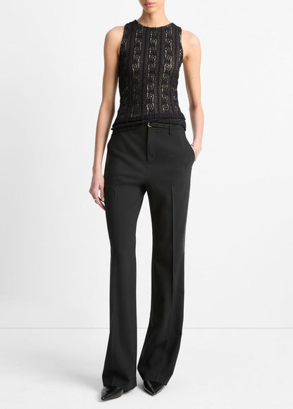 Smocked Lace Shell in Shirts & Tees | VINCE Sale