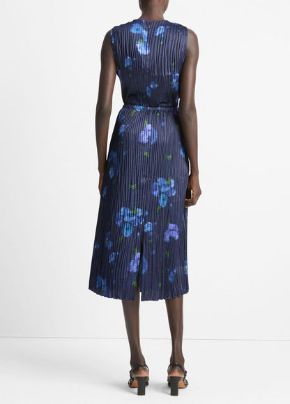 Poppy Blur Crushed Satin Column Skirt in Dresses & Skirts | VINCE Sale
