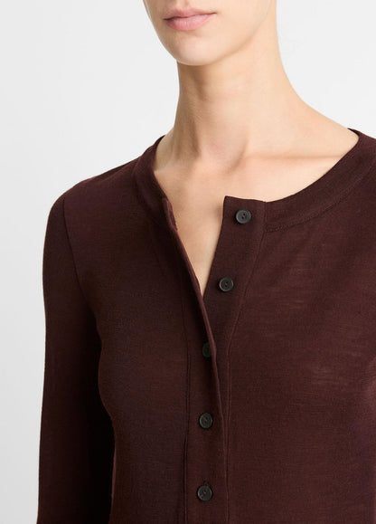 Wool Long-Sleeve Henley in Shirts & Tees | VINCE Sale