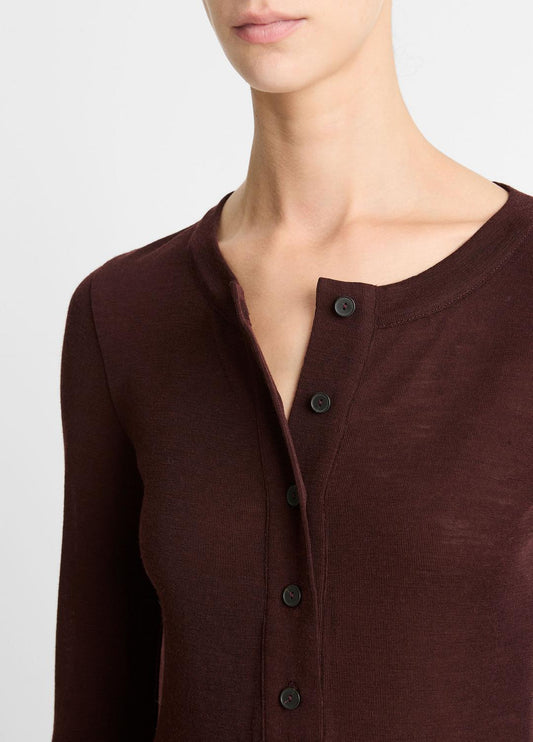 Wool Long-Sleeve Henley in Shirts & Tees | VINCE Sale
