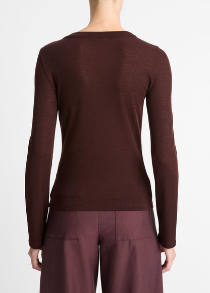 Wool Long-Sleeve Henley in Shirts & Tees | VINCE Sale