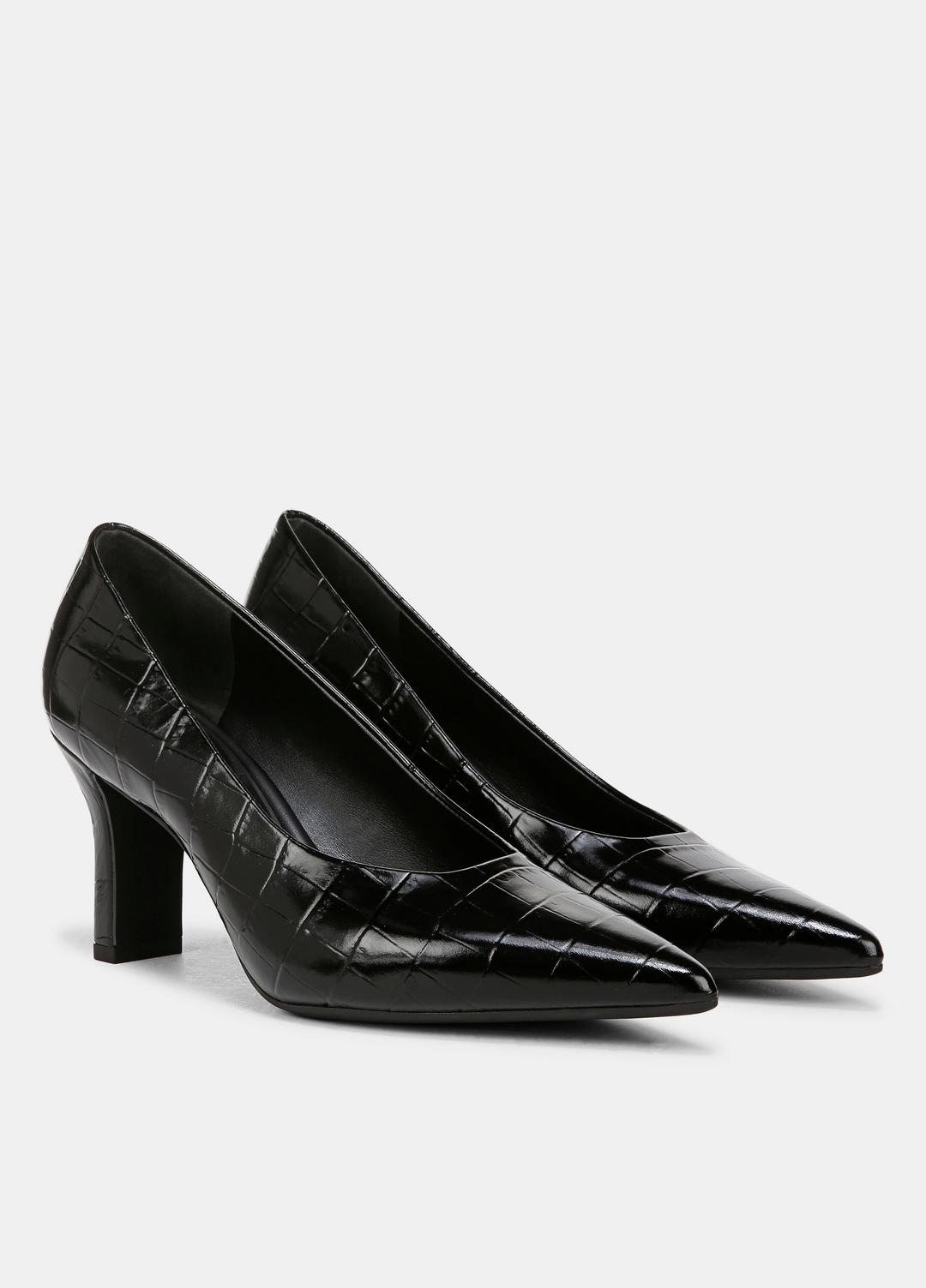 Diane Croc-Embossed Leather Pump in Shoes | VINCE Sale