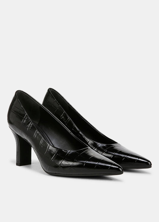 Diane Croc-Embossed Leather Pump in Shoes | VINCE Sale