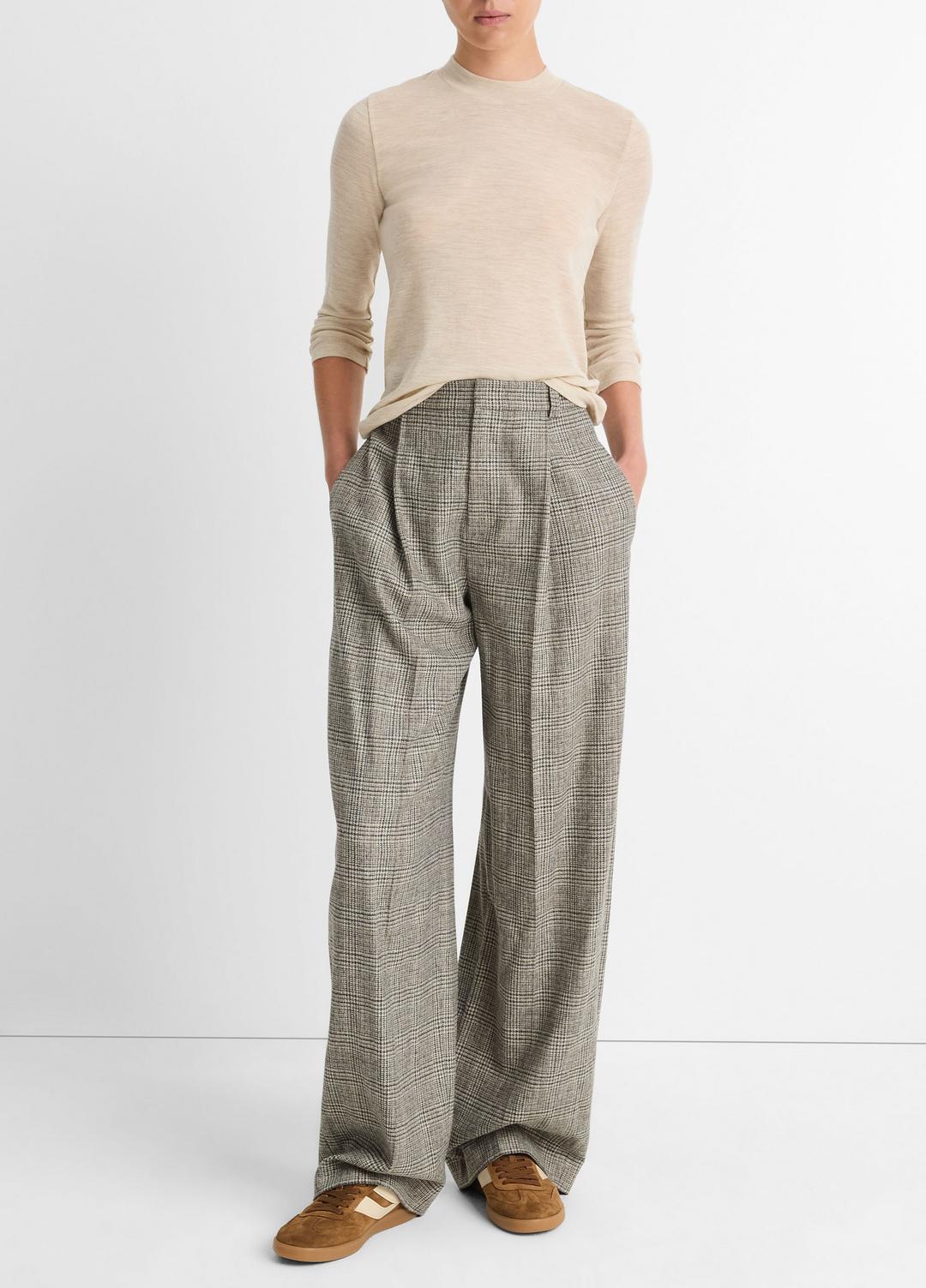 Wool Three-Quarter-Sleeve Mock-Neck Top in Shirts & Tees | VINCE Sale