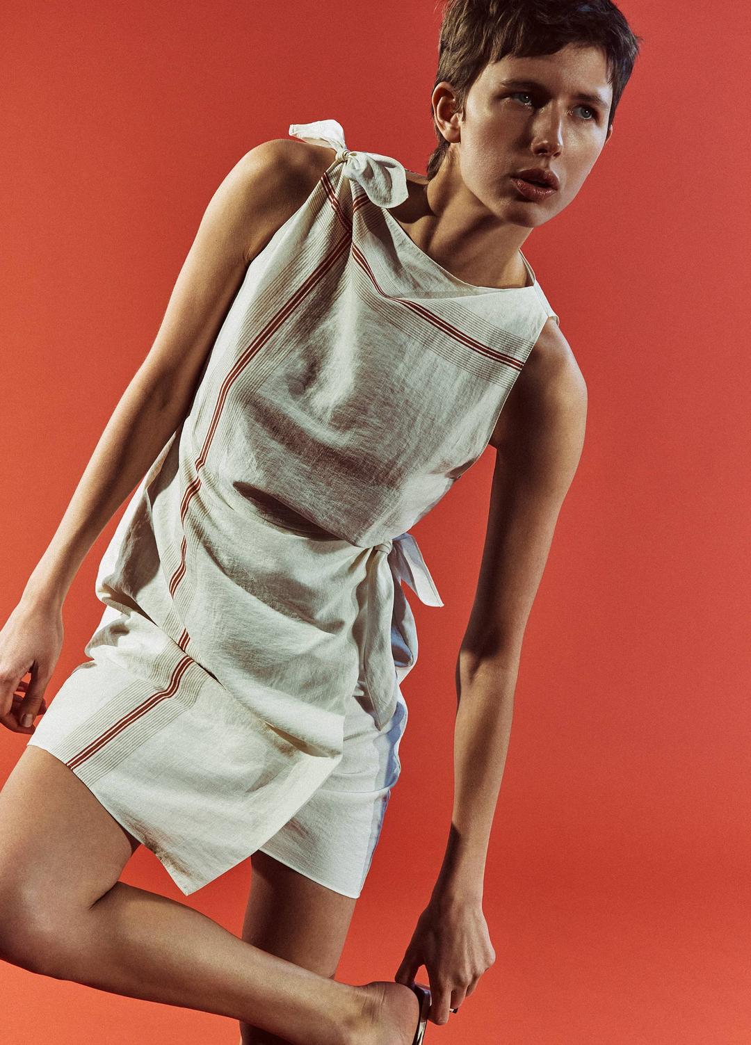 Handkerchief-Stripe Wrap Dress in Dresses & Skirts | VINCE Sale