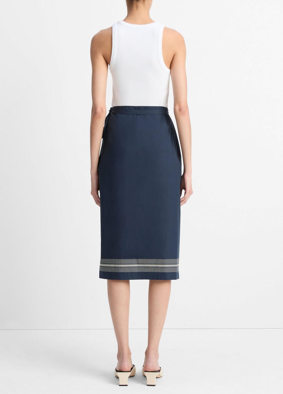 Handkerchief-Stripe Straight Wrap Skirt in Dresses & Skirts | VINCE Sale
