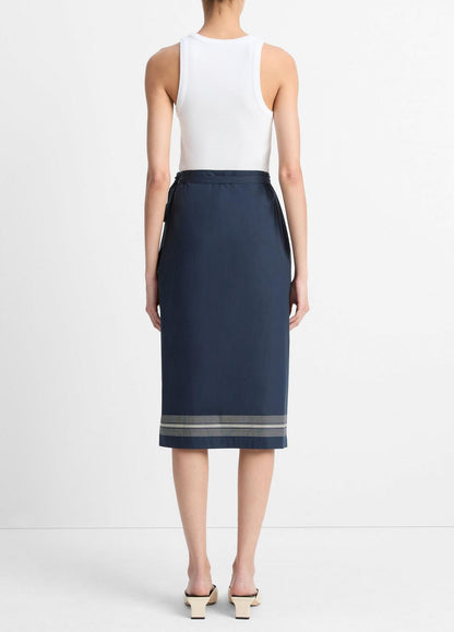 Handkerchief-Stripe Straight Wrap Skirt in Dresses & Skirts | VINCE Sale