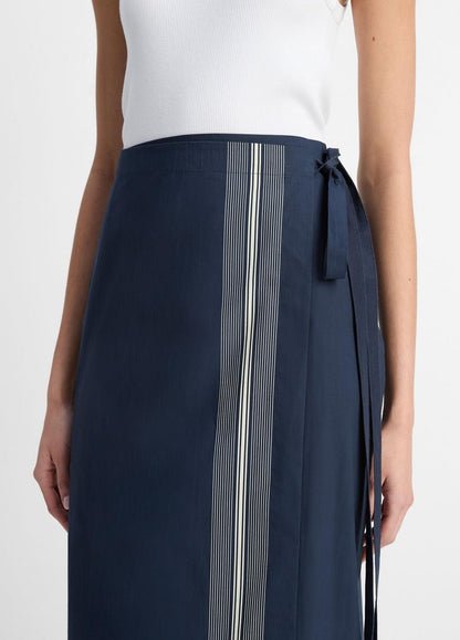 Handkerchief-Stripe Straight Wrap Skirt in Dresses & Skirts | VINCE Sale