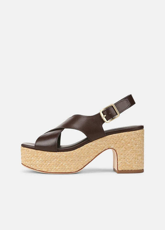 Clementina Leather Platform Sandal in Shoes | VINCE Sale
