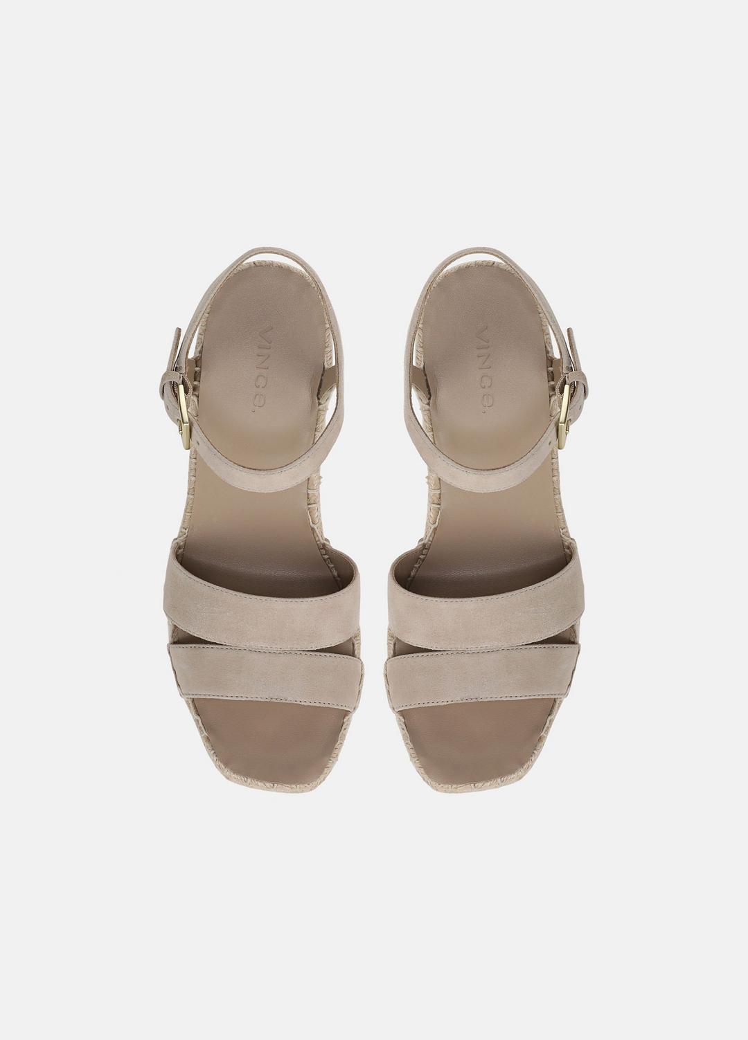 Gwen Suede Espadrille Wedge Sandals in Shoes | VINCE Sale