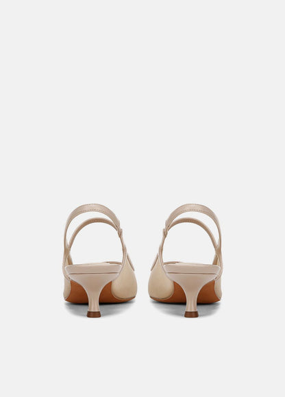 Venice Leather and Mesh Slingback Kitten Heel in Shoes | VINCE Sale