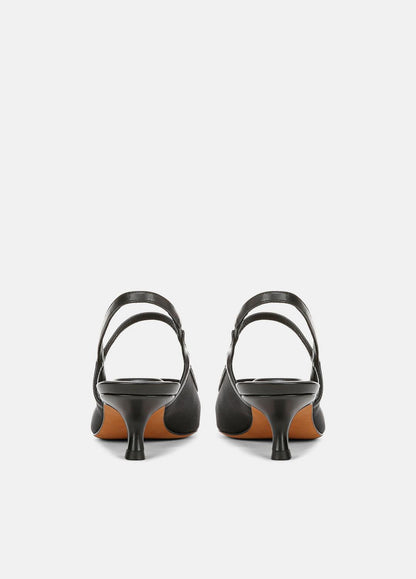 Venice Leather and Mesh Slingback Kitten Heel in Shoes | VINCE Sale