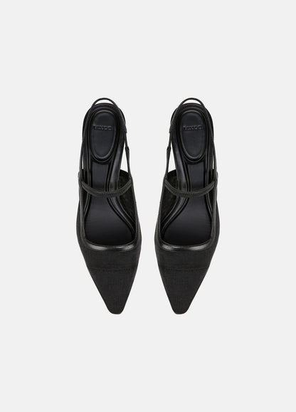 Venice Leather and Mesh Slingback Kitten Heel in Shoes | VINCE Sale