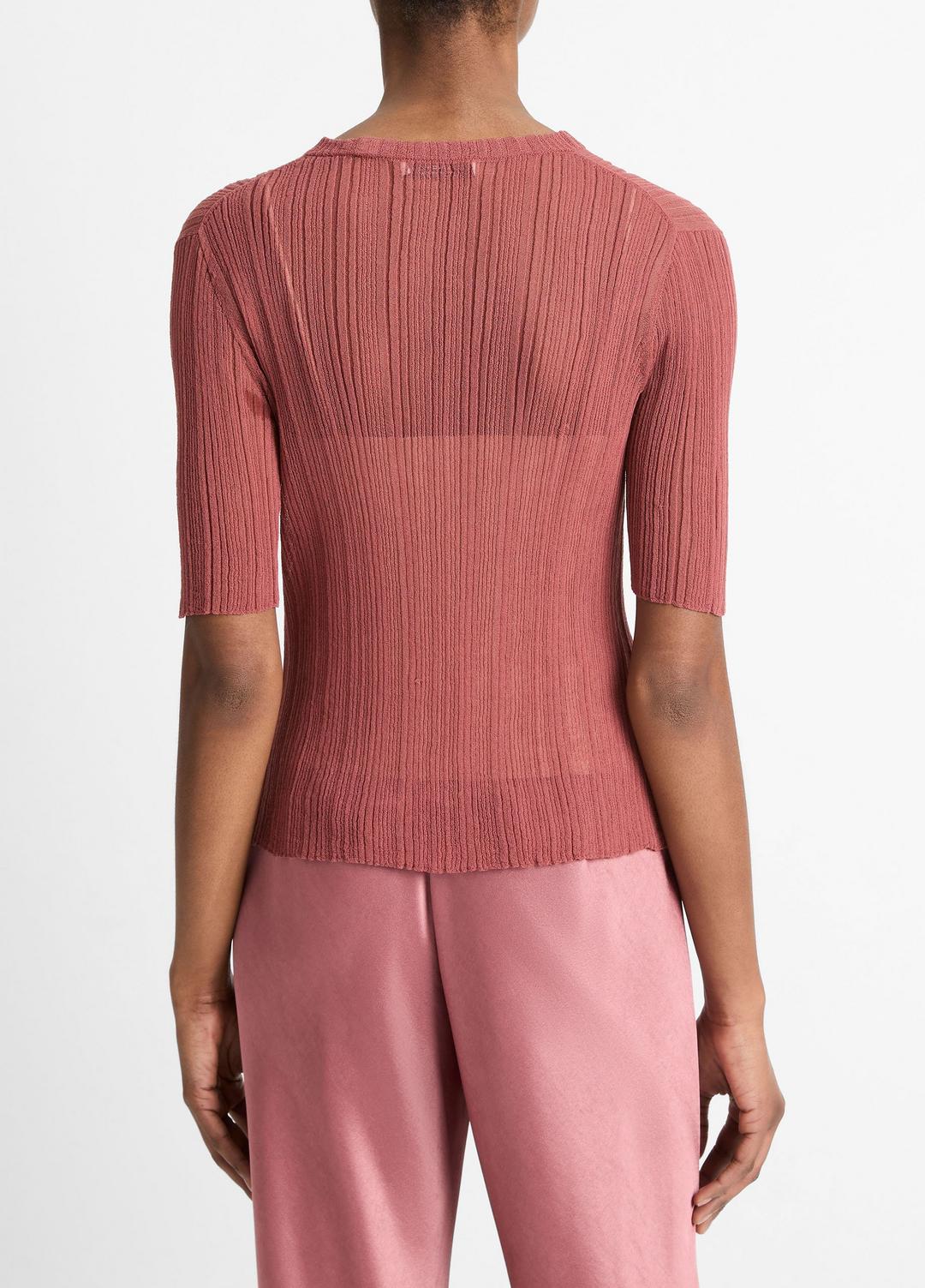 Italian Cotton-Blend Double-Layer Top in Sweaters | VINCE Sale