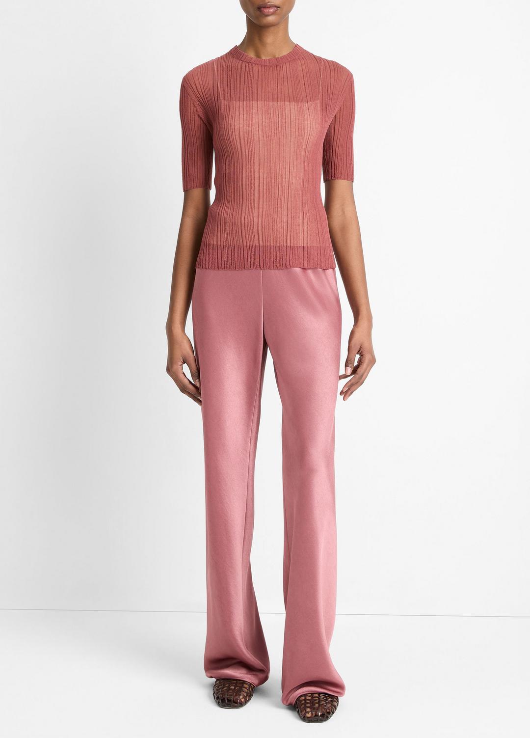Italian Cotton-Blend Double-Layer Top in Sweaters | VINCE Sale