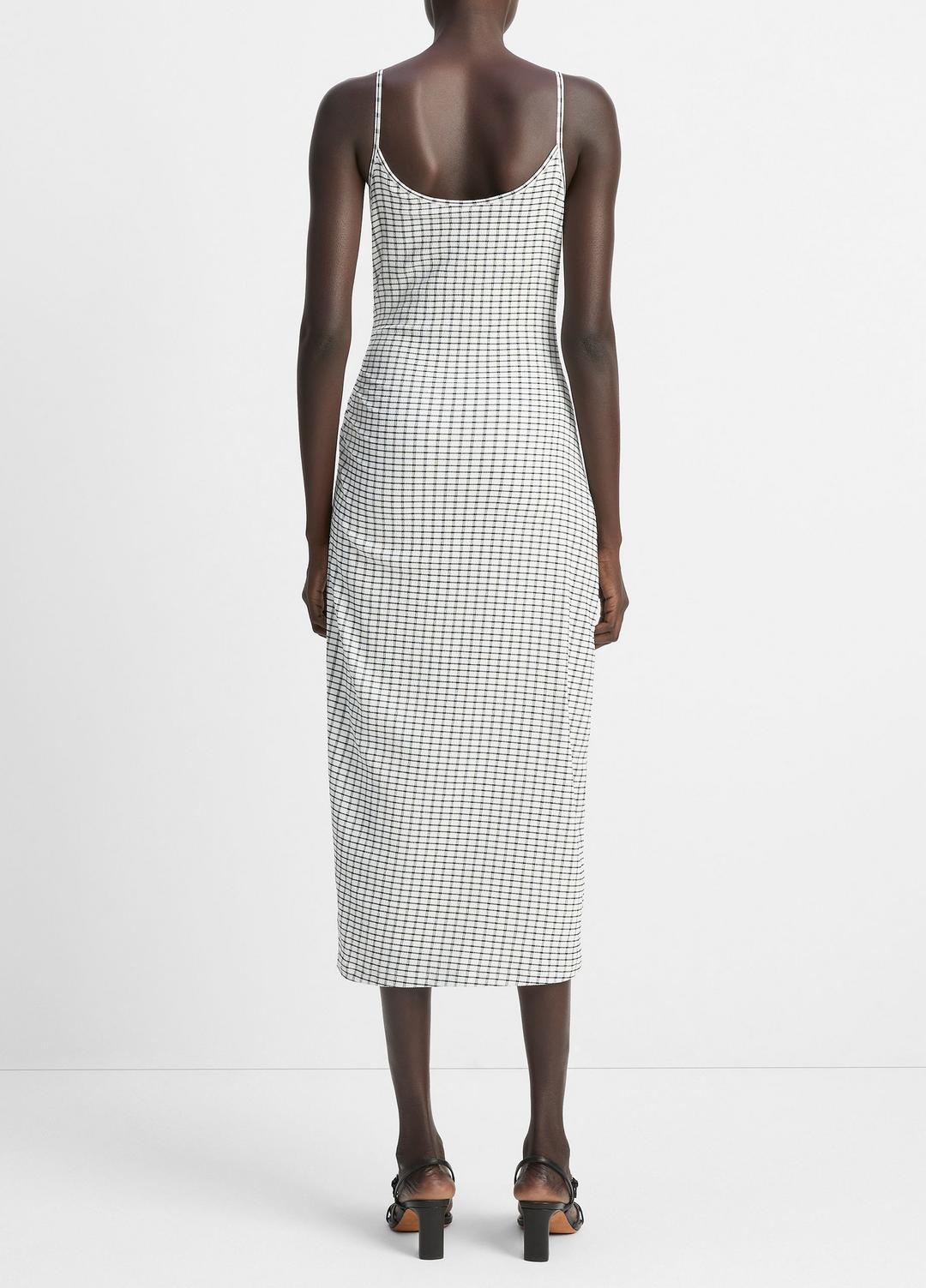 Checked Smocked Tank Dress in Dresses & Skirts | VINCE Sale