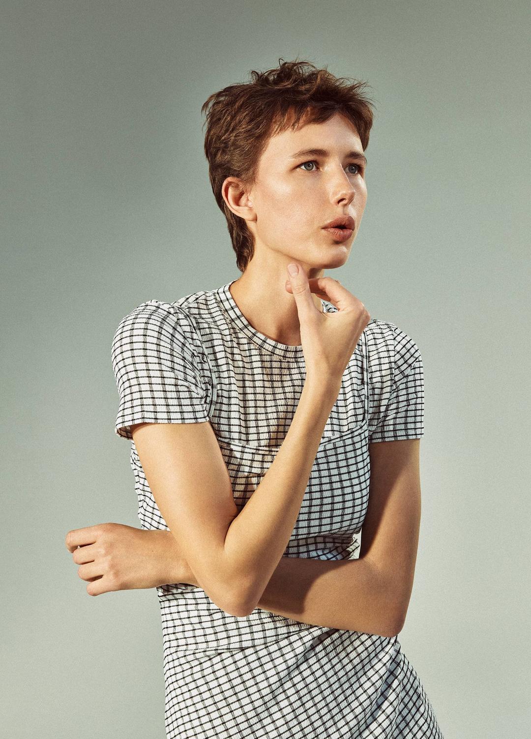 Checked Smocked Tank Dress in Dresses & Skirts | VINCE Sale