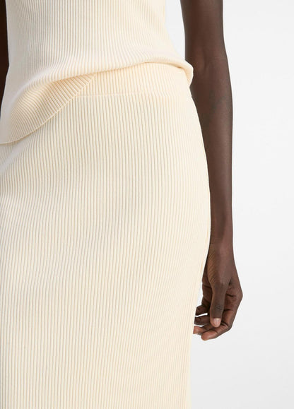 Ribbed Cotton-Blend Midi Skirt in Dresses & Skirts | VINCE Sale