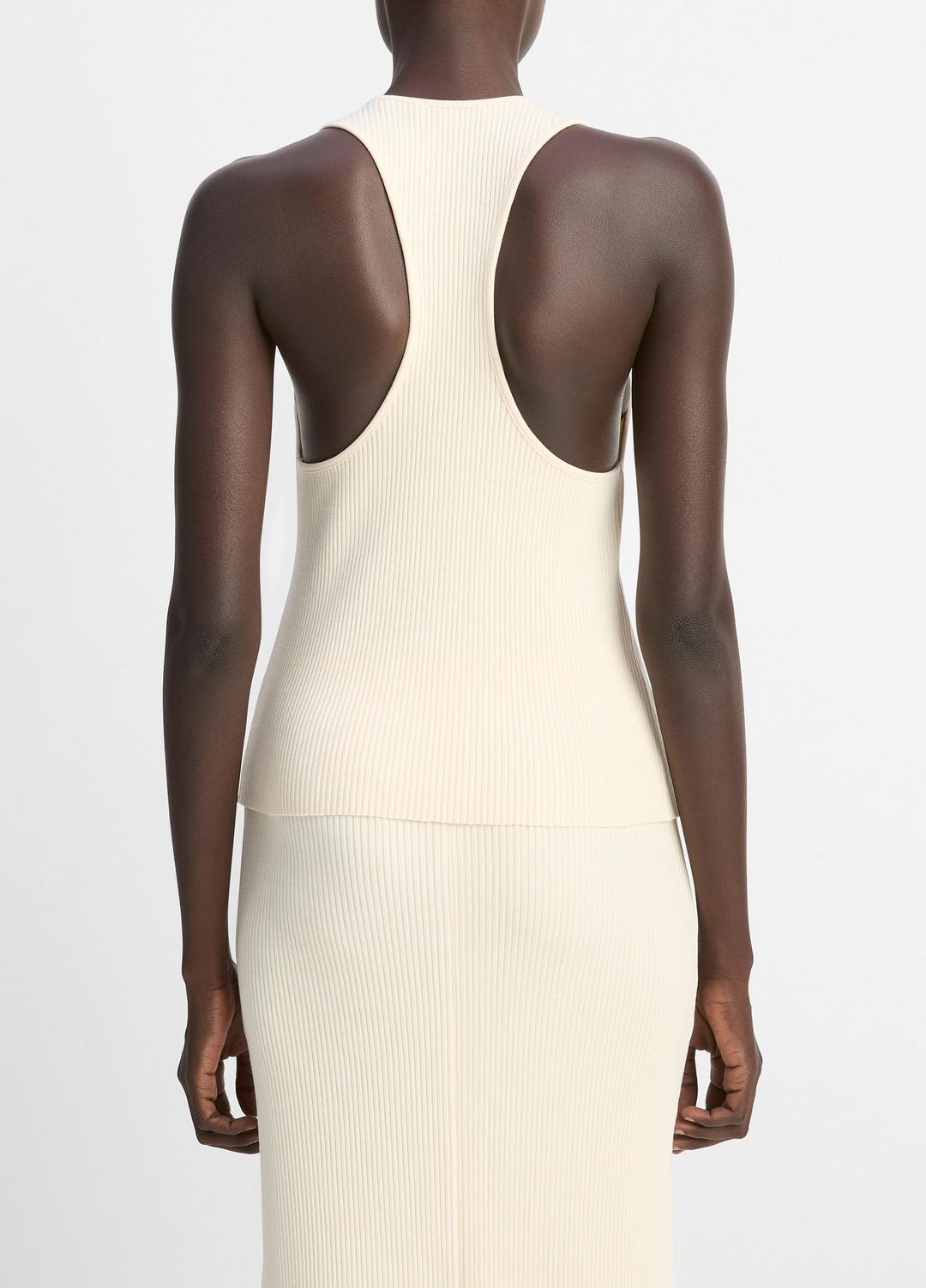 Ribbed Cotton-Blend Racerback Tank in Shirts & Tees | VINCE Sale