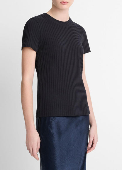 Ribbed Cotton-Blend Top in Shirts & Tees | VINCE Sale