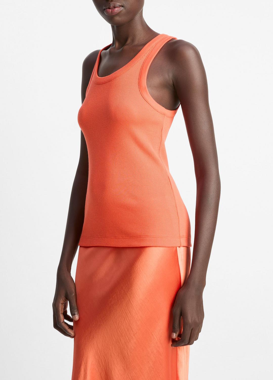 Ribbed Scoop-Neck Tank in Shirts & Tees | VINCE Sale