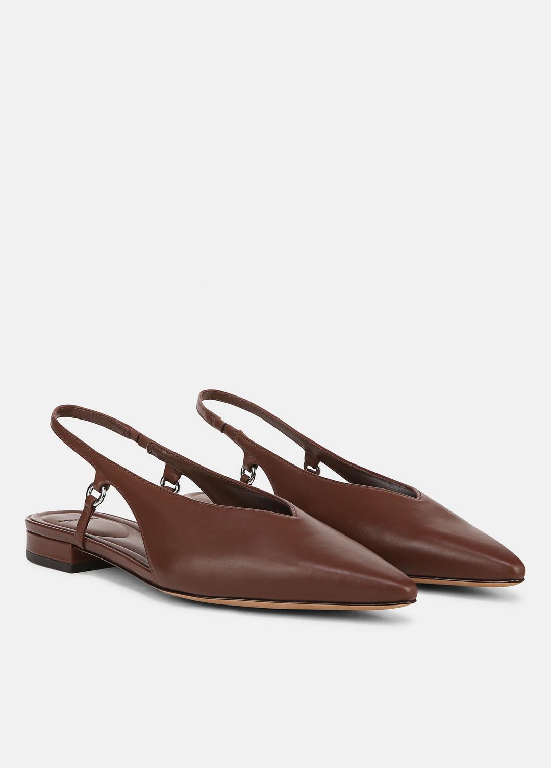 Ines Leather Slingback Flat in Shoes | VINCE Sale