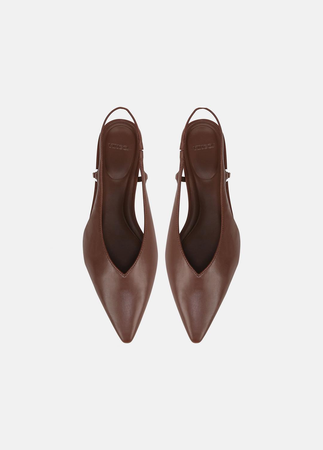 Ines Leather Slingback Flat in Shoes | VINCE Sale
