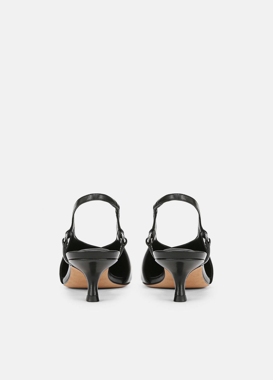 Sabrina Leather Slingback Kitten Heel in Shoes | VINCE Sale