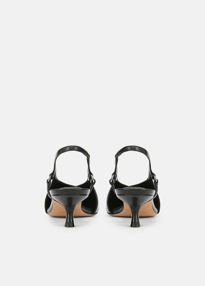 Sabrina Leather Slingback Kitten Heel in Shoes | VINCE Sale