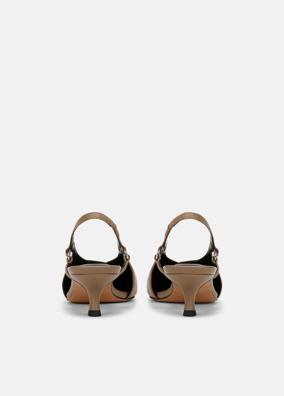Sabrina Leather Slingback Kitten Heel in Shoes | VINCE Sale