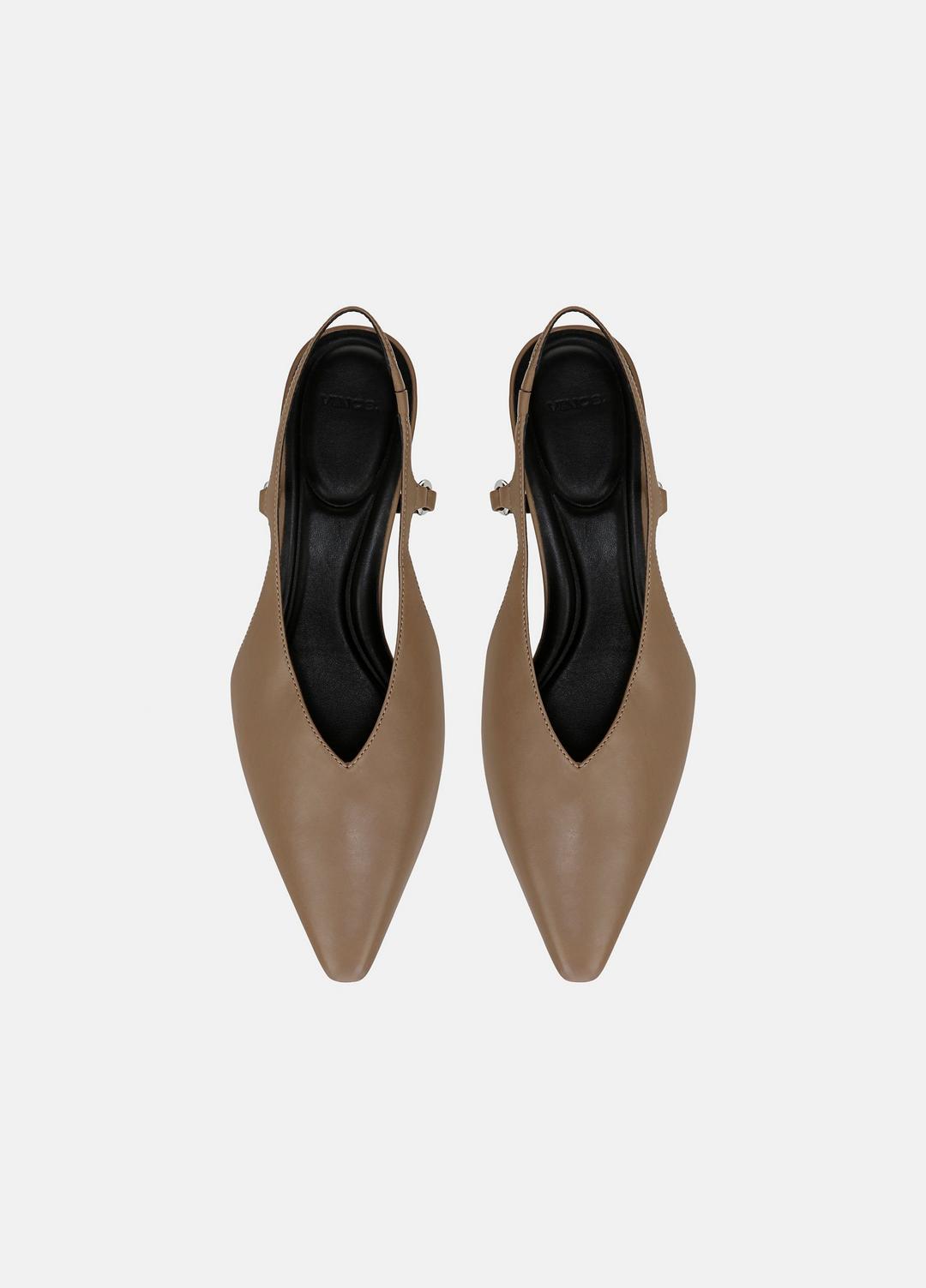 Sabrina Leather Slingback Kitten Heel in Shoes | VINCE Sale