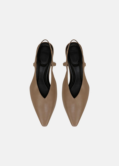 Sabrina Leather Slingback Kitten Heel in Shoes | VINCE Sale