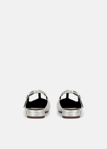 Iliana Metallic Leather Slingback Flat in Shoes | VINCE Sale