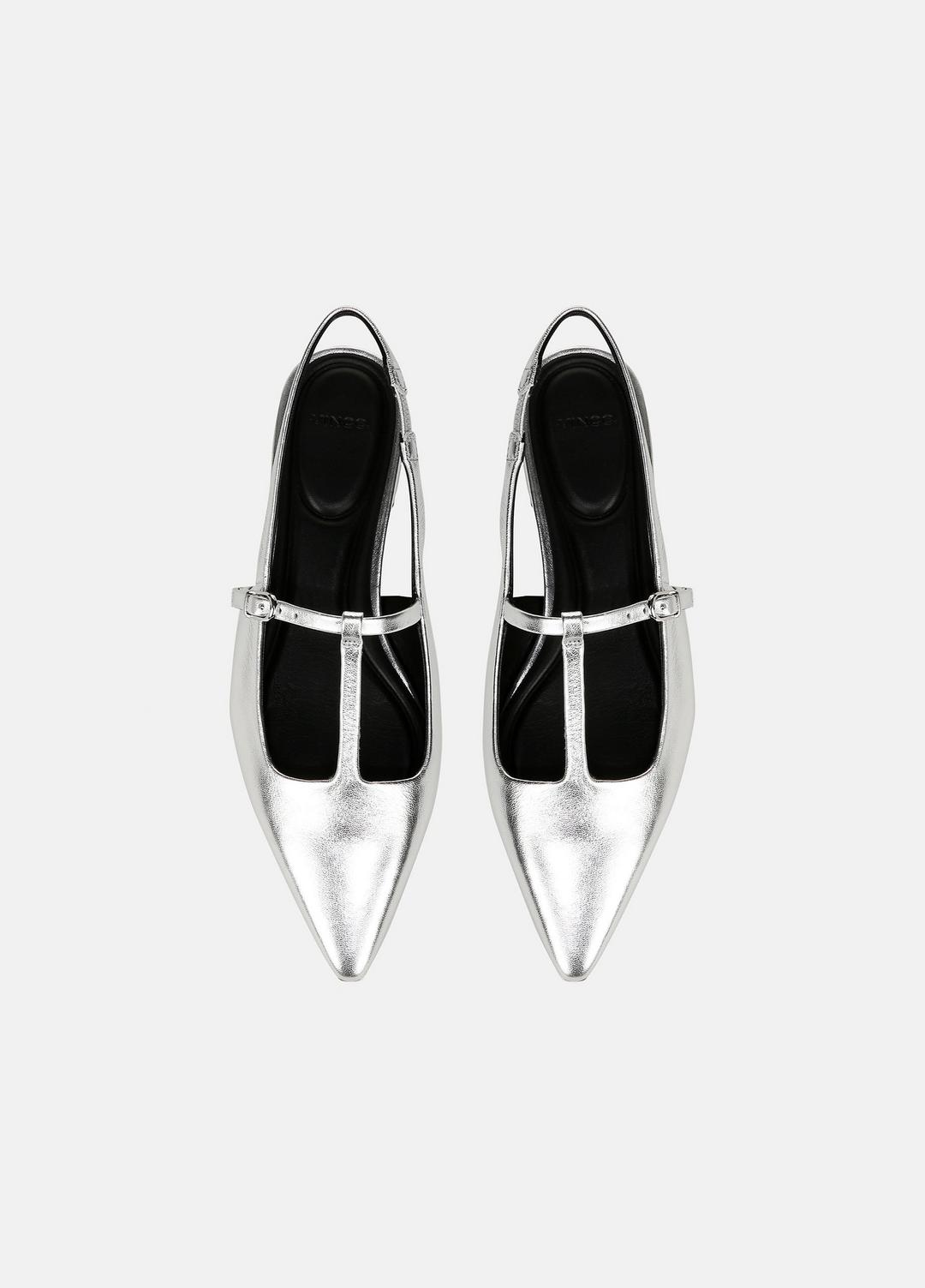 Iliana Metallic Leather Slingback Flat in Shoes | VINCE Sale