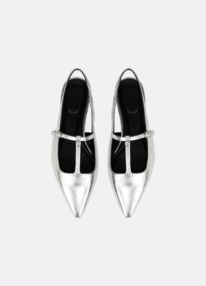 Iliana Metallic Leather Slingback Flat in Shoes | VINCE Sale