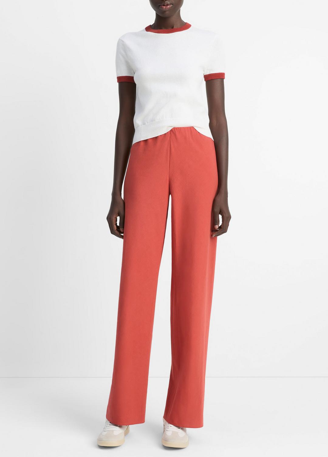 Cotton-Blend High-Waist Bias Pant in Pants & Shorts | VINCE Sale